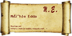 Mühle Edda névjegykártya
